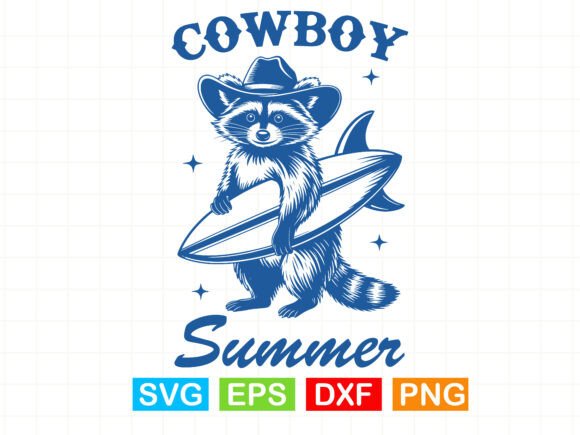 Cowboy Summer SVG Funny Raccoon Review