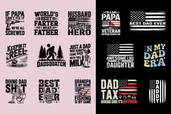 Fathers Day Svg Bundle, Funny Dad Svg Review